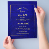 Royal Blue Scratch Korting Promotie voor vakantie Flyer (Hand)