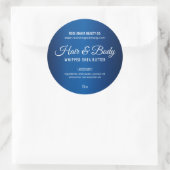 Royal Blue Shea Beurre Spa Beauté Étiquette de pro (Sac)