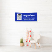 Royal Blue Silver AFSTUDEERDER | Gepersonaliseerde Spandoek (Insitu)