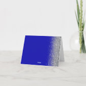 Royal Blue Silver Glitter Wedding Bedankt Card Kaart (Achterkant)