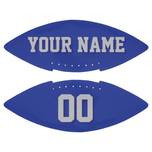 ROYAL BLUE SILVER GRAY EN NAVY Custom Football (Panelen)