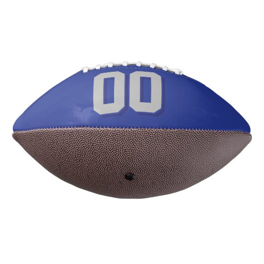 ROYAL BLUE SILVER GRAY EN NAVY Custom Football (Gedraaid 270)