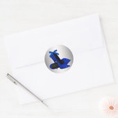 Royal Blue Silver High Heel Shoe Stickers (Envelop)