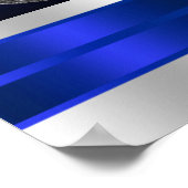 Royal Blue Silver High Heels Birthday Party Banner Poster (Hoek)