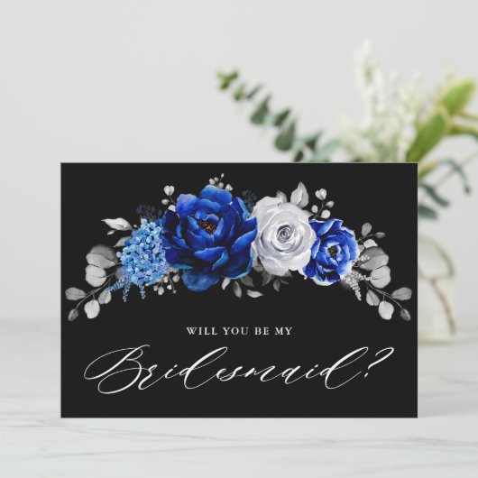 Royal Blue Silver Kaart (Staand voorkant)