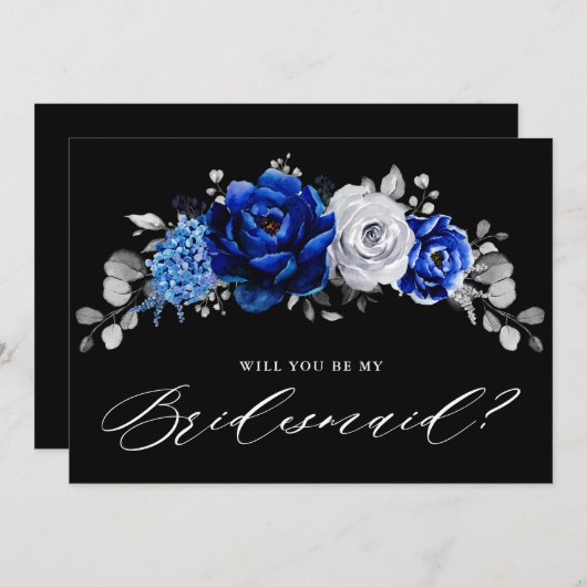 Royal Blue Silver Kaart (Voorkant / Achterkant)