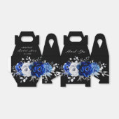 Royal Blue Silver Metallic Vrijgezellenfeest Fav Bedankdoosjes (Uitgevouwen)