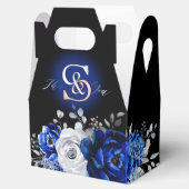 Royal Blue Silver Metallic Vrijgezellenfeest Fav Bedankdoosjes (Geopend)