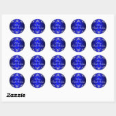 Royal Blue Silver Pearl Damask Sweet 16 Sticker (Vel)