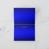 Royal Blue & Silver Tiara Sweet 16 Cartes de remer (Intérieur)