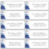 Royal Blue Silver Wedding Guest Adres Sticker (Voorkant)