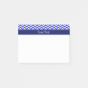Royal Blue SLg Chevron Navy Name Monogram Post-it® Notes