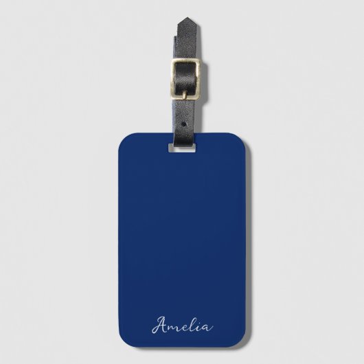 Royal Blue Solid Color Bagagelabel (Voorkant (verticaal))