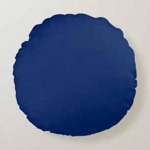 Royal Blue Solid Color Rond Kussen