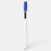 Royal Blue Sparkle Glam Glitter Driemonogram iPhone Hoesje (Rechterkant)