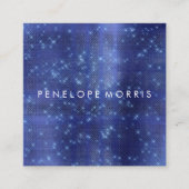 Royal Blue Sparkle Glitter Beauty Stylist Vierkante Visitekaartje (Voorkant)