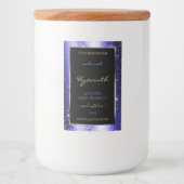 Royal Blue Sparkle Glitter Lijst Productlabel Voedselcontainer Etiket (Voorkant)