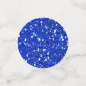Royal Blue Sparkly Faux Glitter Happy Birthday Confetti (Kleine voorkant)