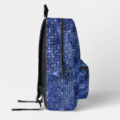 Royal Blue Sparkly Faux Sequins Bedrukte Rugzak (Links)
