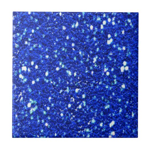  Royal Blue Sparkly Glitter look Tegeltje (Voorkant)