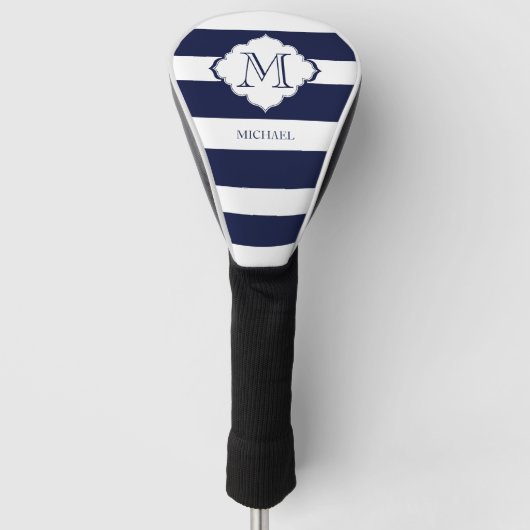 Royal Blue Stripes Golfheadcover (Voorkant)