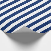 Royal Blue Stripes Pattern Cadeaupapier (Hoek)