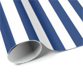 Royal Blue Stripes Pattern Cadeaupapier (Rol Hoek)