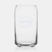 Royal Blue Stylisé Nom Bridesmaid Verre (Verso)