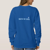 Royal Blue Sweatshirt féminin avec image maléfique (Dos)