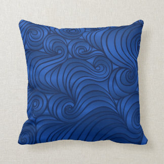 Royal Blue Swirl Pillow Kussen