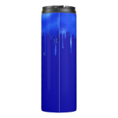 Royal blue-verfdruppelnaamscript thermosbeker (Achterkant)