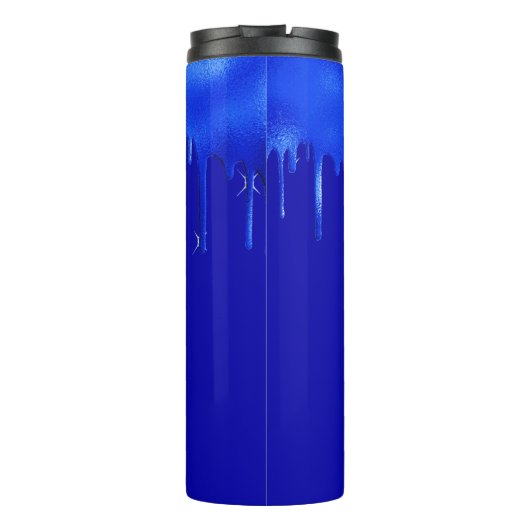 Royal blue-verfdruppelnaamscript thermosbeker (Achterkant)