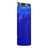 Royal blue-verfdruppelnaamscript thermosbeker (Geroteerd rechts)