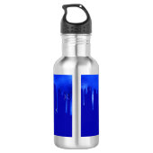 Royal blue-verfdruppelnaamscript waterfles (Achterkant)