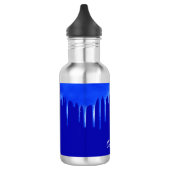 Royal blue-verfdruppelnaamscript waterfles (Links)