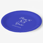 Royal Blue viert 85 jaar 85ste verjaardag Papieren Bordje (Gekanteld)