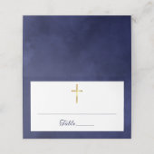 Royal Blue Waterverf Baptism Boy (Buitenkant ongevouwen)