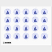 Royal Blue Wedding Cake Ronde Sticker (Vel)