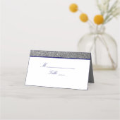 Royal Blue Wedding Place Card (Voorkant)