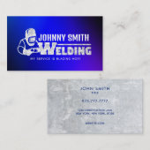 Royal Blue Welder Cartes de visite (Devant / Derrière)