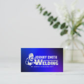 Royal Blue Welder Cartes de visite (Debout devant)