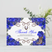 Royal Blue Western Charra Quinceanera Merci (Debout devant)