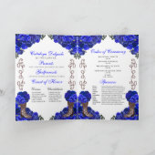 Royal Blue Western Charro Quinceañera Programme (Intérieur)