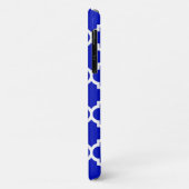 Royal Blue White Moroccan Quatrefoil Pattern #5 Case-Mate iPhone Case (Achterkant/links)