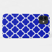 Royal Blue White Moroccan Quatrefoil Pattern #5 Case-Mate iPhone Case (Achterkant (horizontaal))