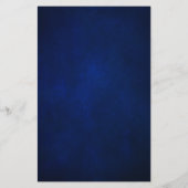 Royal Blue White Silver Metallic Mariage Menu (Dos)