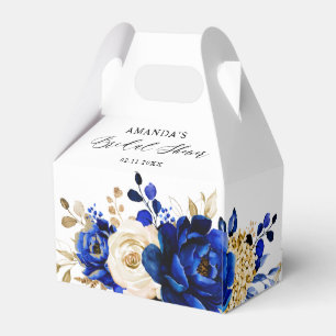 Royal Blue Yellow Gold Metallic Vrijgezellenfeest Bedankdoosjes