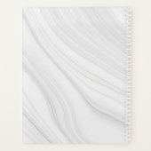 royal blue zilveren marmer planner (Achterkant)