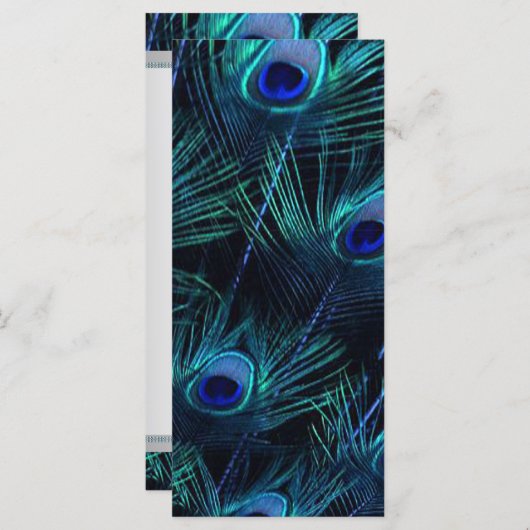 Royal Blue Zilveren Pauw Trouwprogramma's Programma (Voorkant / Achterkant)