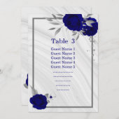 royal blue zilverkleurige roodrooster kaart (Voorkant / Achterkant)